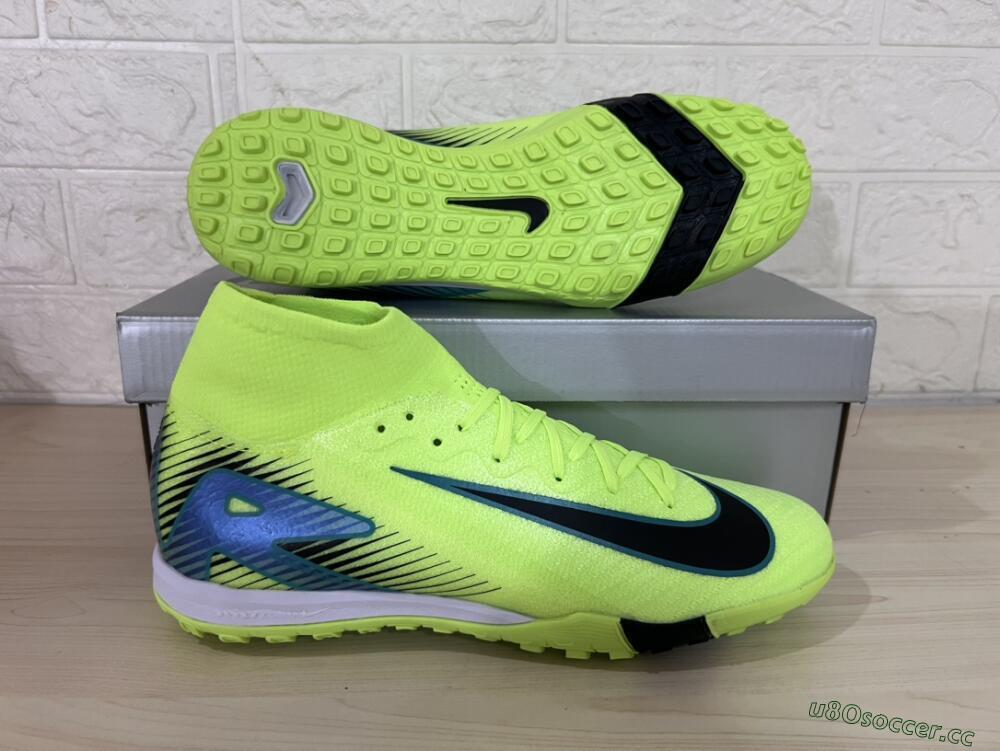 Unisex Nike Air Zoom Mercurial Superfly 10 Elite TF Artificial Turf Low-Tops Football Shoes - Yellow/Black/Blue