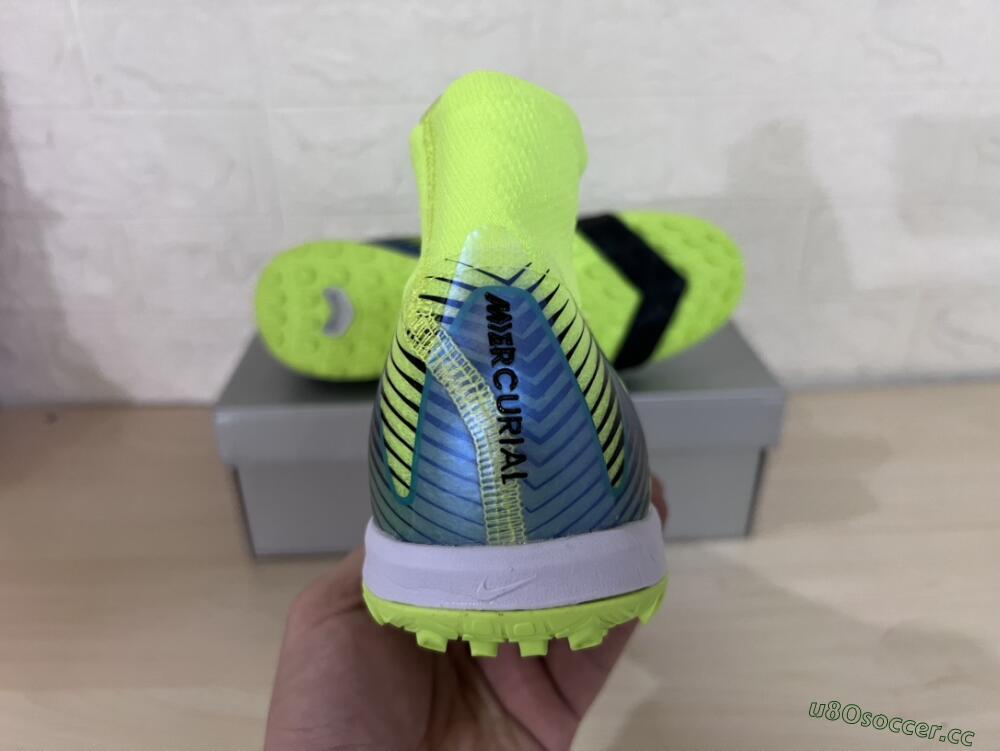 Unisex Nike Air Zoom Mercurial Superfly 10 Elite TF Artificial Turf Low-Tops Football Shoes - Yellow/Black/Blue