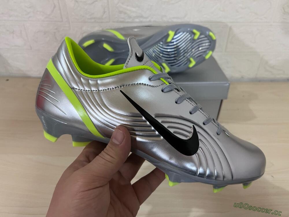 Unisex Nike Zoom Mercurial Vapor 1 Rgn SE FG Firm Ground Low-Tops Football Boots - Silver/Black/Yellow