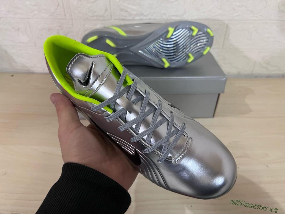 Unisex Nike Zoom Mercurial Vapor 1 Rgn SE FG Firm Ground Low-Tops Football Boots - Silver/Black/Yellow