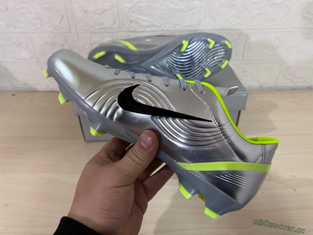 Unisex Nike Zoom Mercurial Vapor 1 Rgn SE FG Firm Ground Low-Tops Football Boots - Silver/Black/Yellow