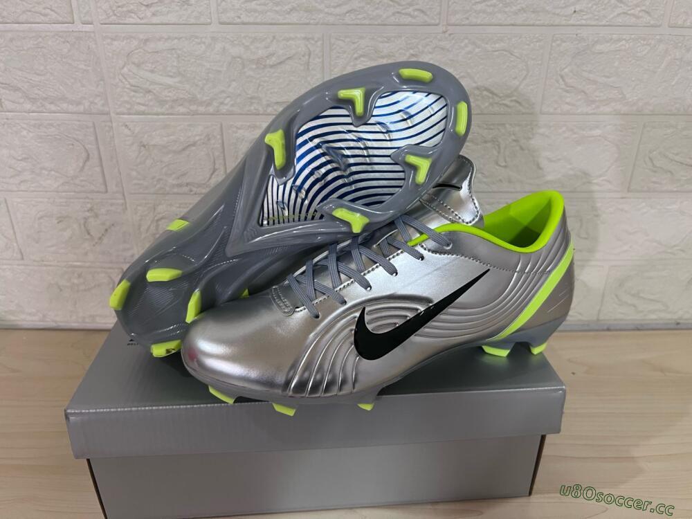 Unisex Nike Zoom Mercurial Vapor 1 Rgn SE FG Firm Ground Low-Tops Football Boots - Silver/Black/Yellow