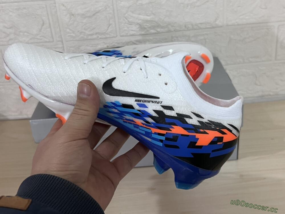 Unisex Nike Air Zoom Mercurial Vapor 16 Elite FG Firm Ground Low-Tops Football Boots - White/Black/Blue/Orange