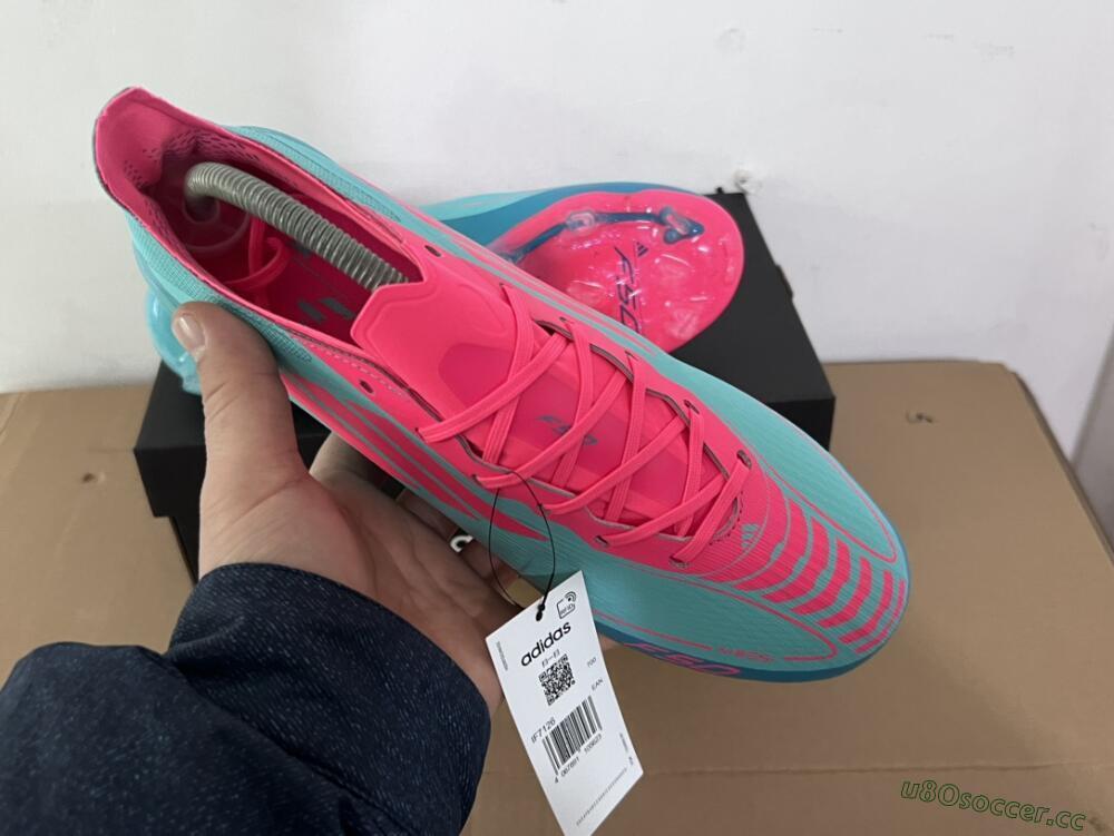 Unisex Adidas F50+ Elite FG Firm Ground Low-Tops Football Boots - Jade/Pink/White