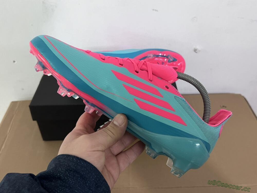 Unisex Adidas F50+ Elite FG Firm Ground Low-Tops Football Boots - Jade/Pink/White