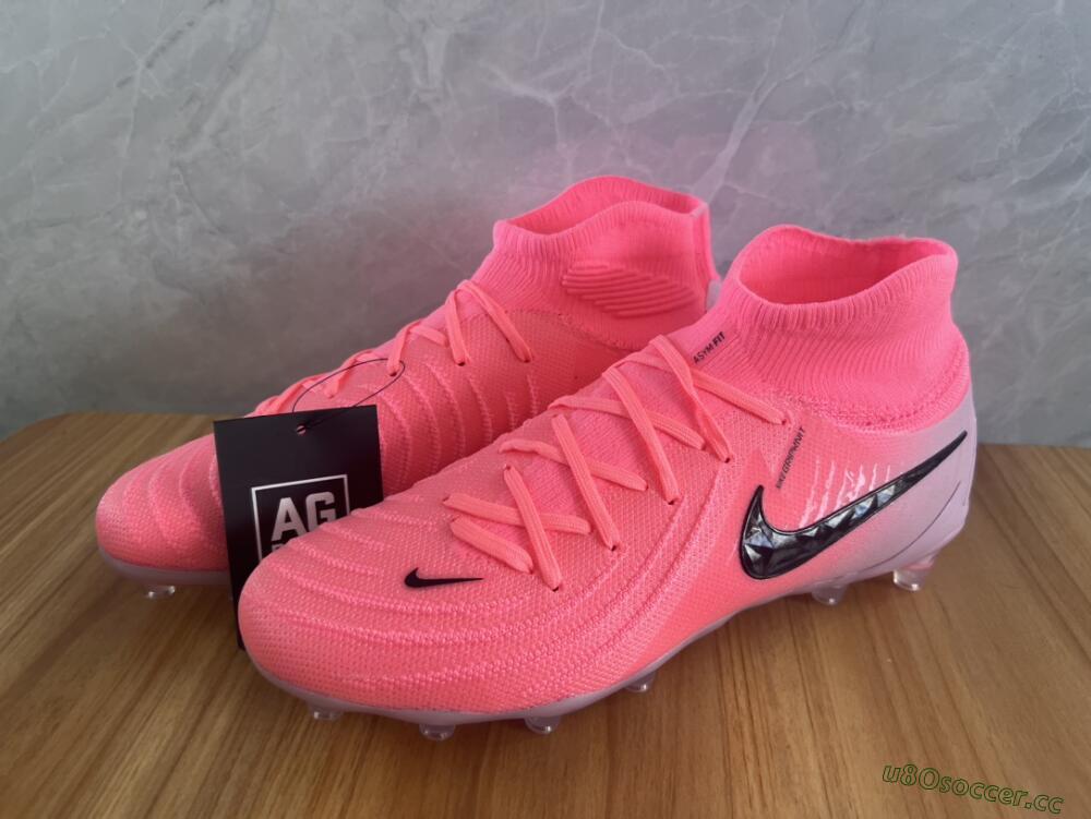 Men's Nike Phantom Luna Elite AG Artificial Grass High-Tops Football Boots - Pink/Black