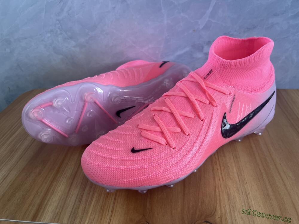 Men's Nike Phantom Luna Elite AG Artificial Grass High-Tops Football Boots - Pink/Black