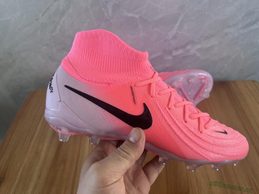 Men's Nike Phantom Luna Elite AG Artificial Grass High-Tops Football Boots - Pink/Black