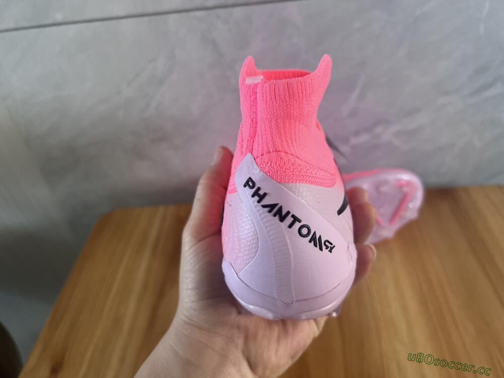 Men's Nike Phantom Luna Elite AG Artificial Grass High-Tops Football Boots - Pink/Black