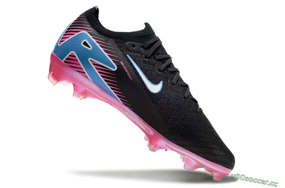 Men's Nike Air Zoom Mercurial Vapor 16 Elite FG Firm Ground Low-Tops Football Boots - Black/Blue/White/Pink 4