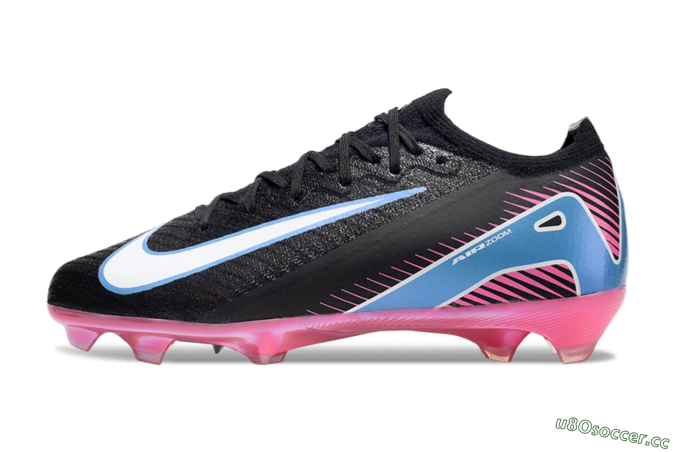 Men's Nike Air Zoom Mercurial Vapor 16 Elite FG Firm Ground Low-Tops Football Boots - Black/Blue/White/Pink 0