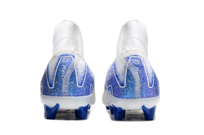 Unisex Nike Air Zoom Mercurial Superfly 10 Elite AG Artificial Grass High-Tops Football Boots - Beige/White/Blue