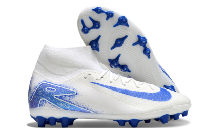 Unisex Nike Air Zoom Mercurial Superfly 10 Elite AG Artificial Grass High-Tops Football Boots - Beige/White/Blue