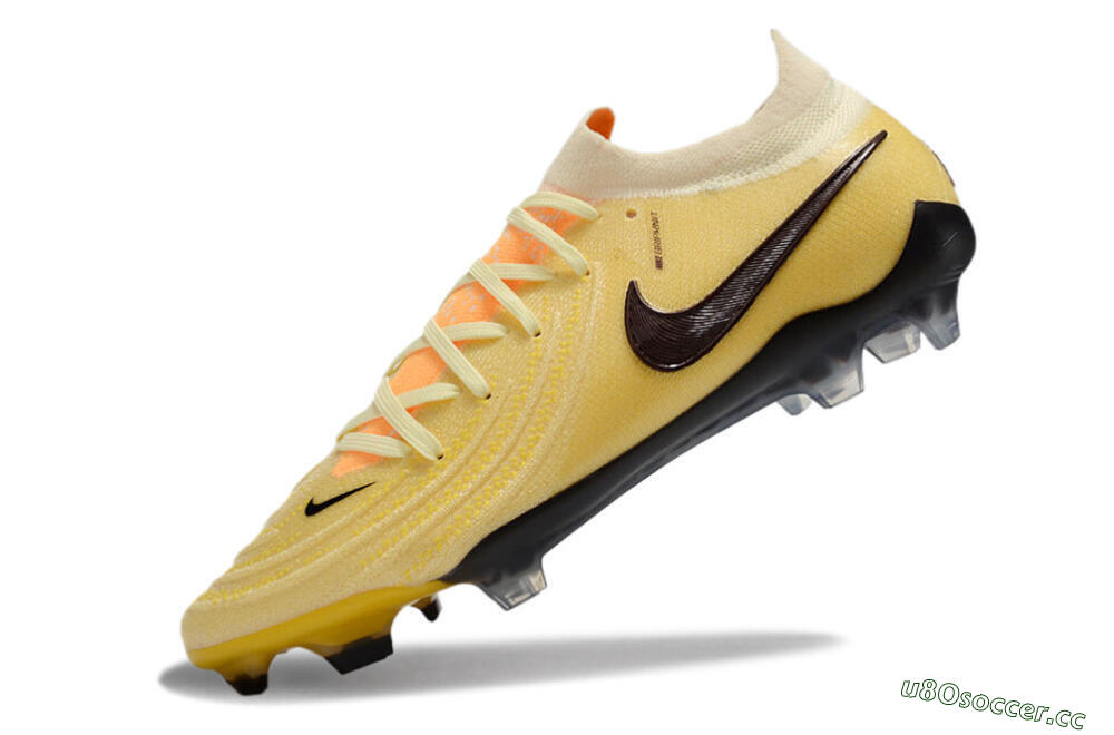Men's Nike Phantom GX 2 Elite FG Firm Ground Low-Tops Football Boots - Yellow/Black 5