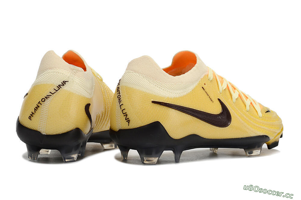 Men's Nike Phantom GX 2 Elite FG Firm Ground Low-Tops Football Boots - Yellow/Black 6