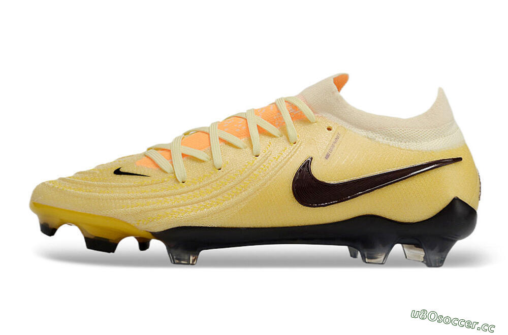 Men's Nike Phantom GX 2 Elite FG Firm Ground Low-Tops Football Boots - Yellow/Black 0