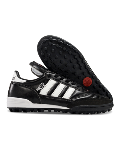 Men's Adidas Mundial Team Astro TF Artificial Turf Low-Tops Football Shoes - Black/White