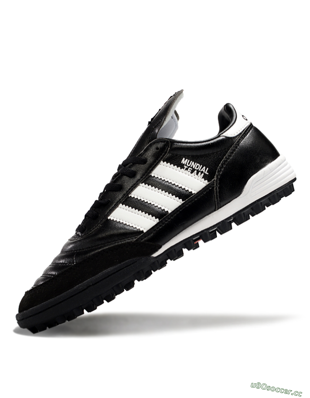 Men's Adidas Mundial Team Astro TF Artificial Turf Low-Tops Football Shoes - Black/White 5