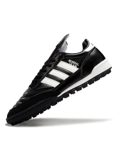 Men's Adidas Mundial Team Astro TF Artificial Turf Low-Tops Football Shoes - Black/White