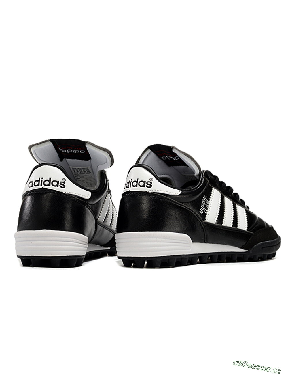 Men's Adidas Mundial Team Astro TF Artificial Turf Low-Tops Football Shoes - Black/White 6