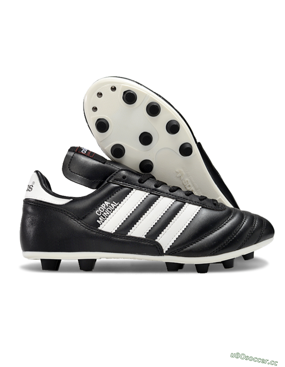Men's Adidas Mundial Team Astro TF Artificial Turf Low-Tops Football Shoes - Black/White 2