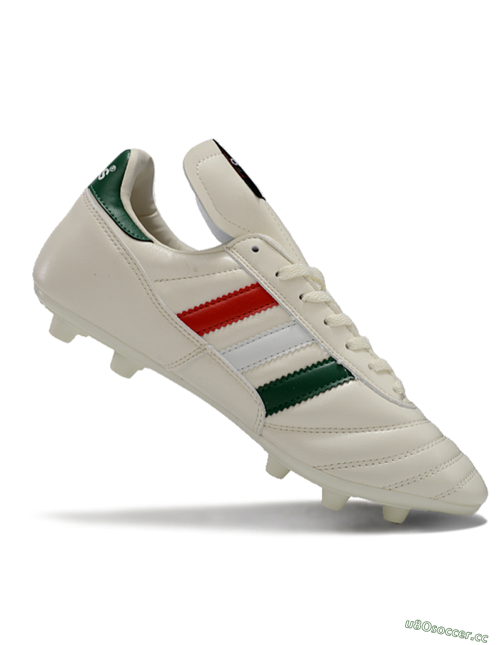 Men's Adidas Mundial Team Astro TF Artificial Turf Low-Tops Football Shoes - Beige/Red/Green 4