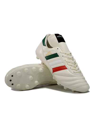 Men's Adidas Mundial Team Astro TF Artificial Turf Low-Tops Football Shoes - Beige/Red/Green