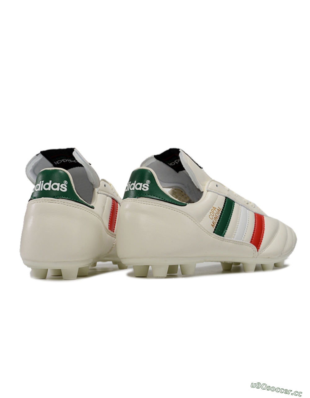 Men's Adidas Mundial Team Astro TF Artificial Turf Low-Tops Football Shoes - Beige/Red/Green 6