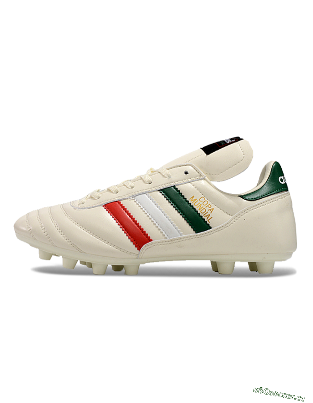 Men's Adidas Mundial Team Astro TF Artificial Turf Low-Tops Football Shoes - Beige/Red/Green 0