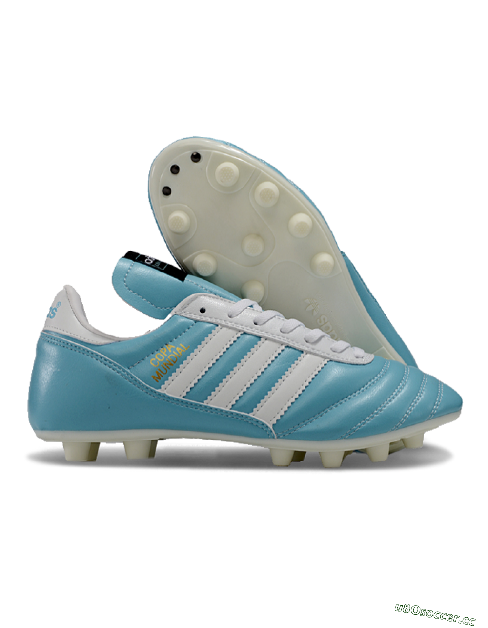 Men's Adidas Mundial Team Astro TF Artificial Turf Low-Tops Football Shoes - Jade/White/Black 2