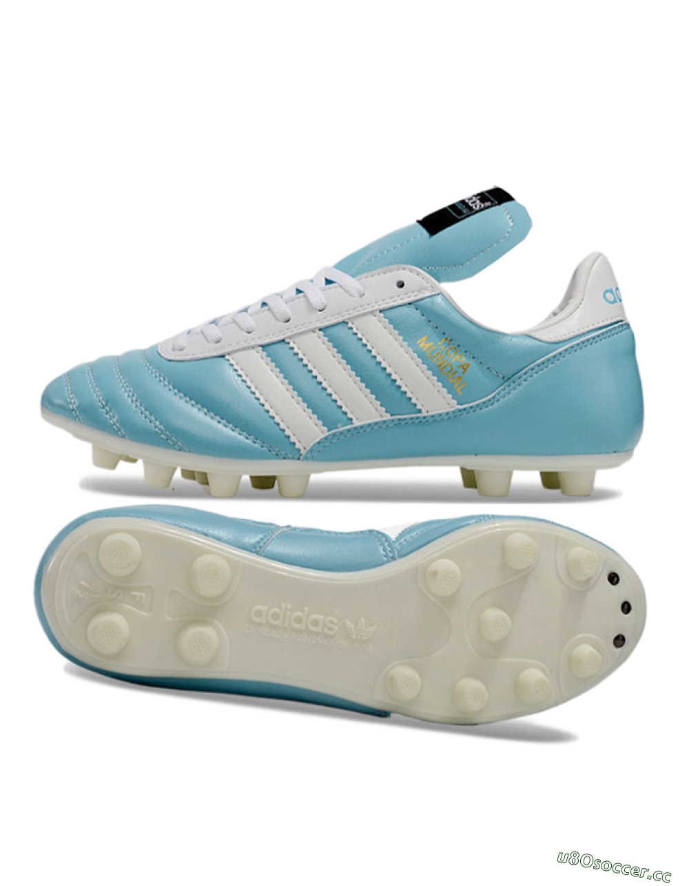 Men's Adidas Mundial Team Astro TF Artificial Turf Low-Tops Football Shoes - Jade/White/Black 1