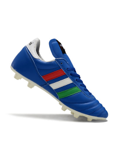 Men's Adidas Mundial Team Astro TF Artificial Turf Low-Tops Football Shoes - Blue/Green/Red