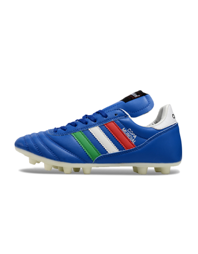 Men's Adidas Mundial Team Astro TF Artificial Turf Low-Tops Football Shoes - Blue/Green/Red
