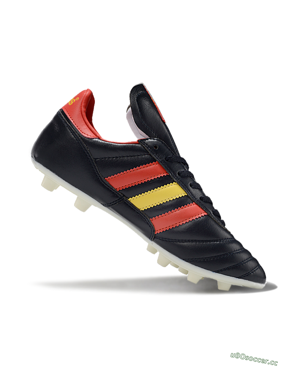 Men's Adidas Mundial Team Astro TF Artificial Turf Low-Tops Football Shoes - Black/Red/Yellow 4
