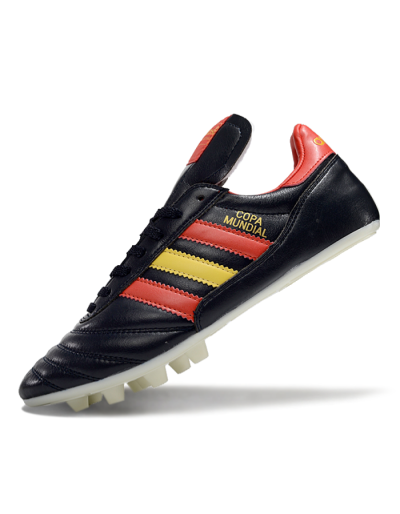 Men's Adidas Mundial Team Astro TF Artificial Turf Low-Tops Football Shoes - Black/Red/Yellow