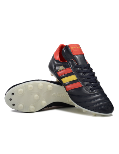 Men's Adidas Mundial Team Astro TF Artificial Turf Low-Tops Football Shoes - Black/Red/Yellow