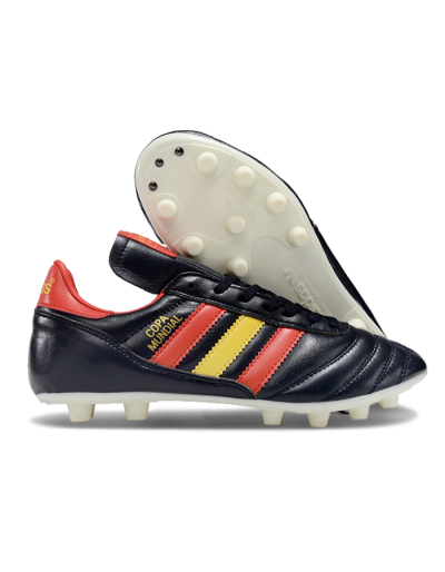 Men's Adidas Mundial Team Astro TF Artificial Turf Low-Tops Football Shoes - Black/Red/Yellow