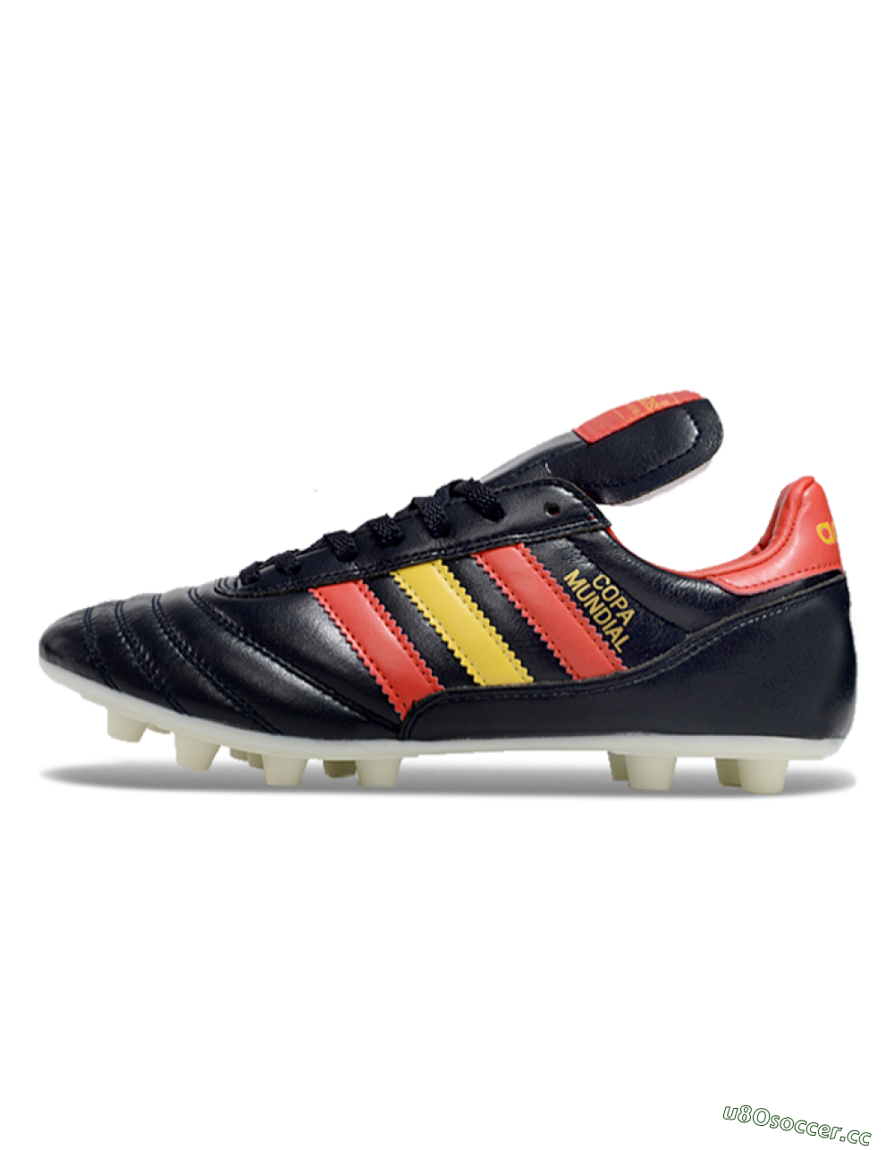 Men's Adidas Mundial Team Astro TF Artificial Turf Low-Tops Football Shoes - Black/Red/Yellow 0