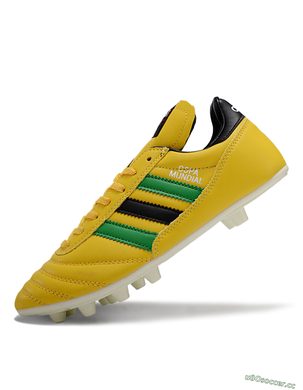Men's Adidas Mundial Team Astro TF Artificial Turf Low-Tops Football Shoes - Yellow/Green/Black 5