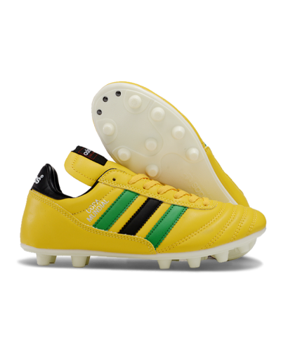 Men's Adidas Mundial Team Astro TF Artificial Turf Low-Tops Football Shoes - Yellow/Green/Black
