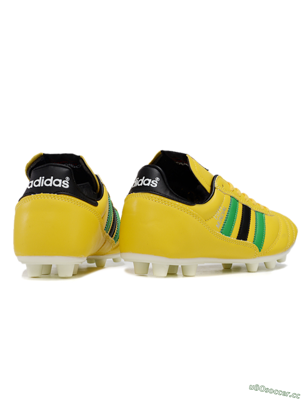 Men's Adidas Mundial Team Astro TF Artificial Turf Low-Tops Football Shoes - Yellow/Green/Black 6
