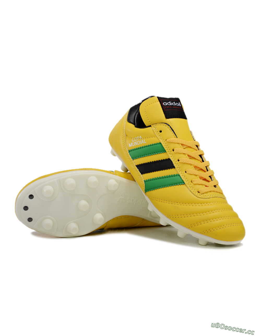 Men's Adidas Mundial Team Astro TF Artificial Turf Low-Tops Football Shoes - Yellow/Green/Black 3