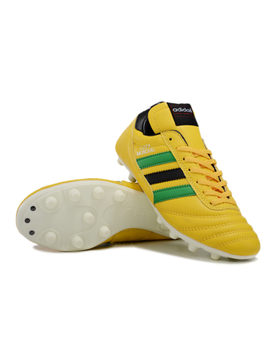 Men's Adidas Mundial Team Astro TF Artificial Turf Low-Tops Football Shoes - Yellow/Green/Black