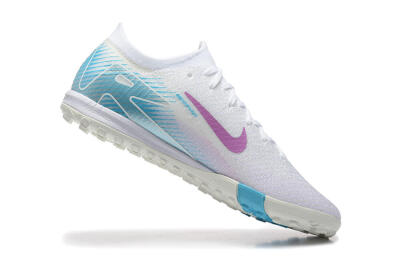 Men's Nike Air Zoom Mercurial Vapor 16 Elite TF Artificial Turf Low-Tops Football Shoes - White/Purple/Blue