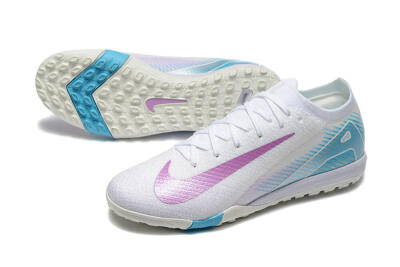 Men's Nike Air Zoom Mercurial Vapor 16 Elite TF Artificial Turf Low-Tops Football Shoes - White/Purple/Blue