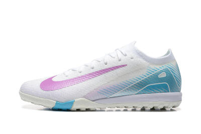 Men's Nike Air Zoom Mercurial Vapor 16 Elite TF Artificial Turf Low-Tops Football Shoes - White/Purple/Blue