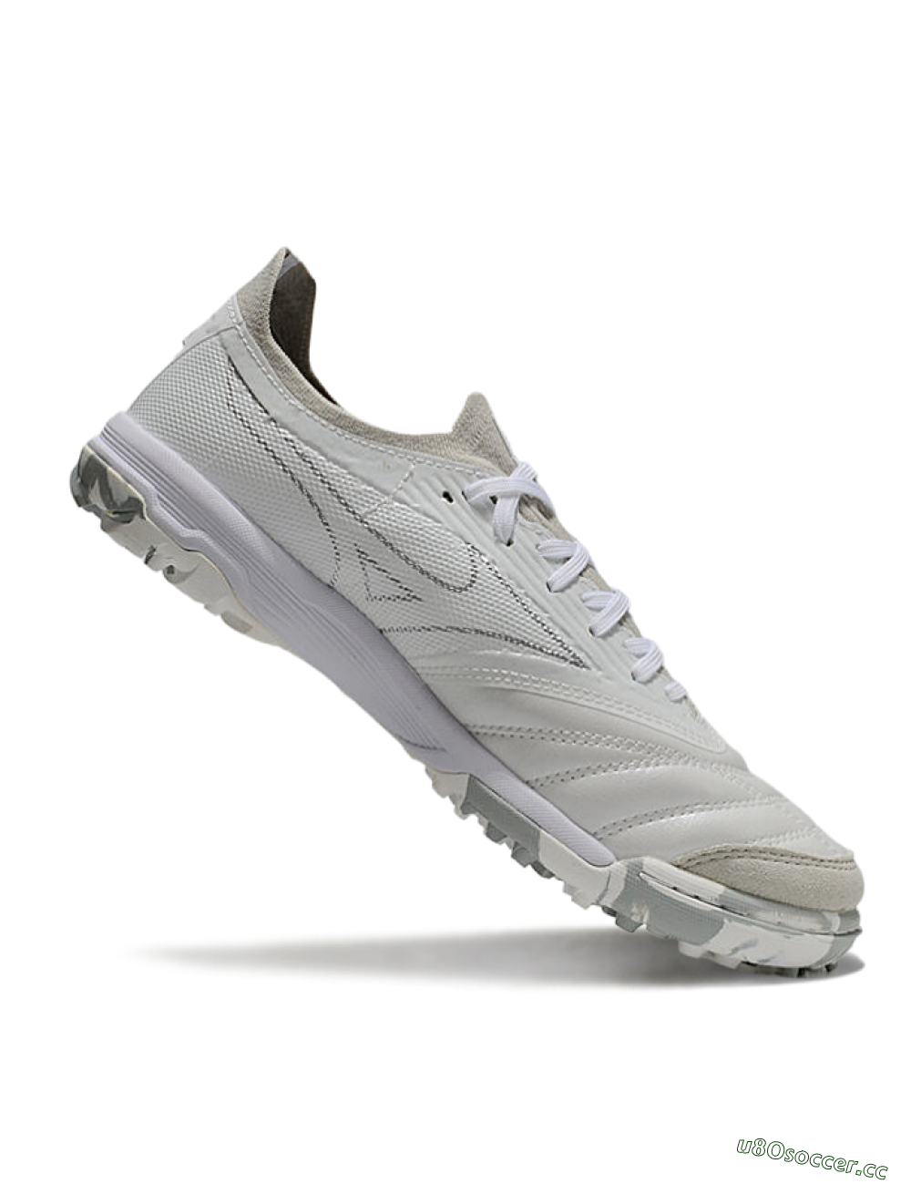 Men's Mizuno Morelia Neo Sala TF Artificial Turf Low-Tops Football Shoes - Grey/White/Camo 4