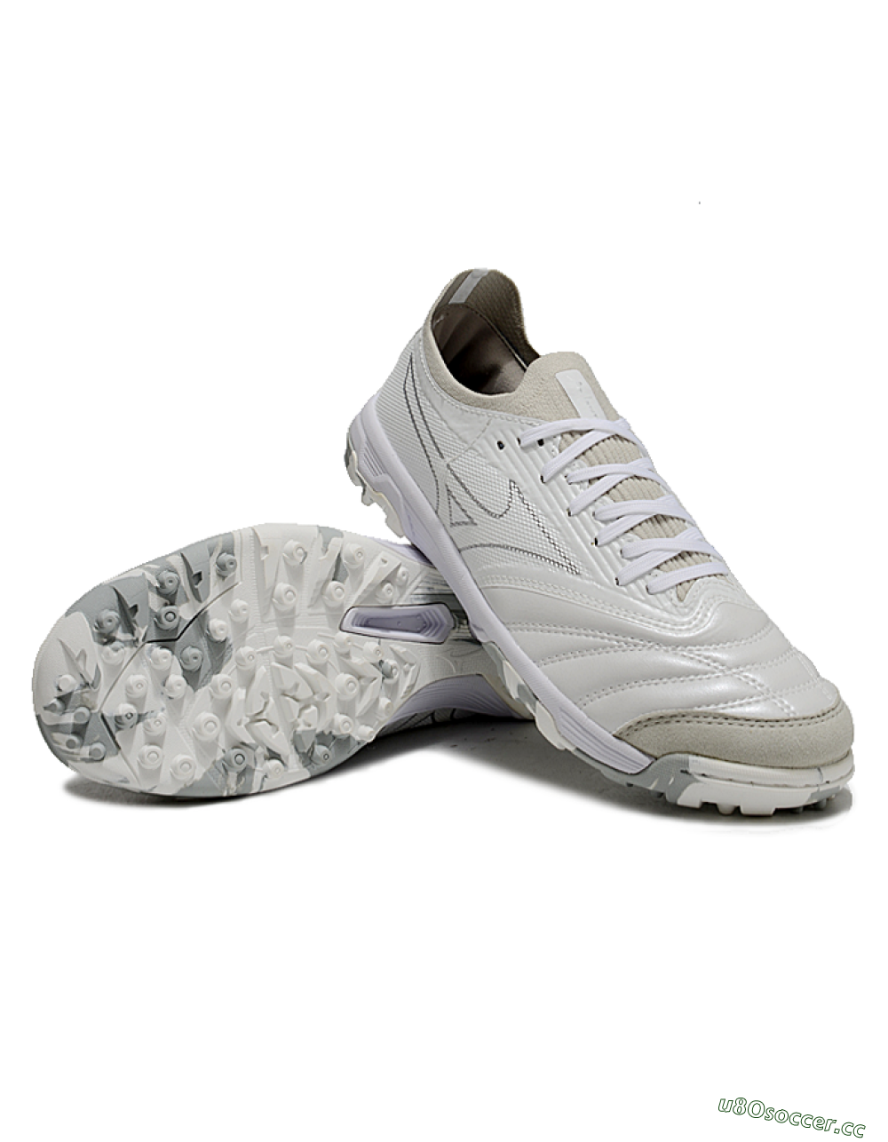 Men's Mizuno Morelia Neo Sala TF Artificial Turf Low-Tops Football Shoes - Grey/White/Camo 3