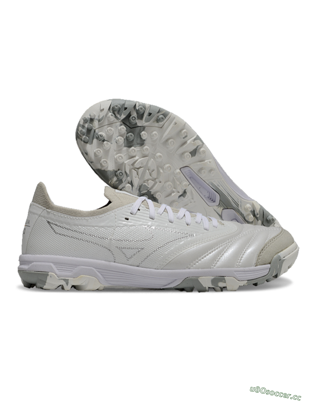 Men's Mizuno Morelia Neo Sala TF Artificial Turf Low-Tops Football Shoes - Grey/White/Camo 2
