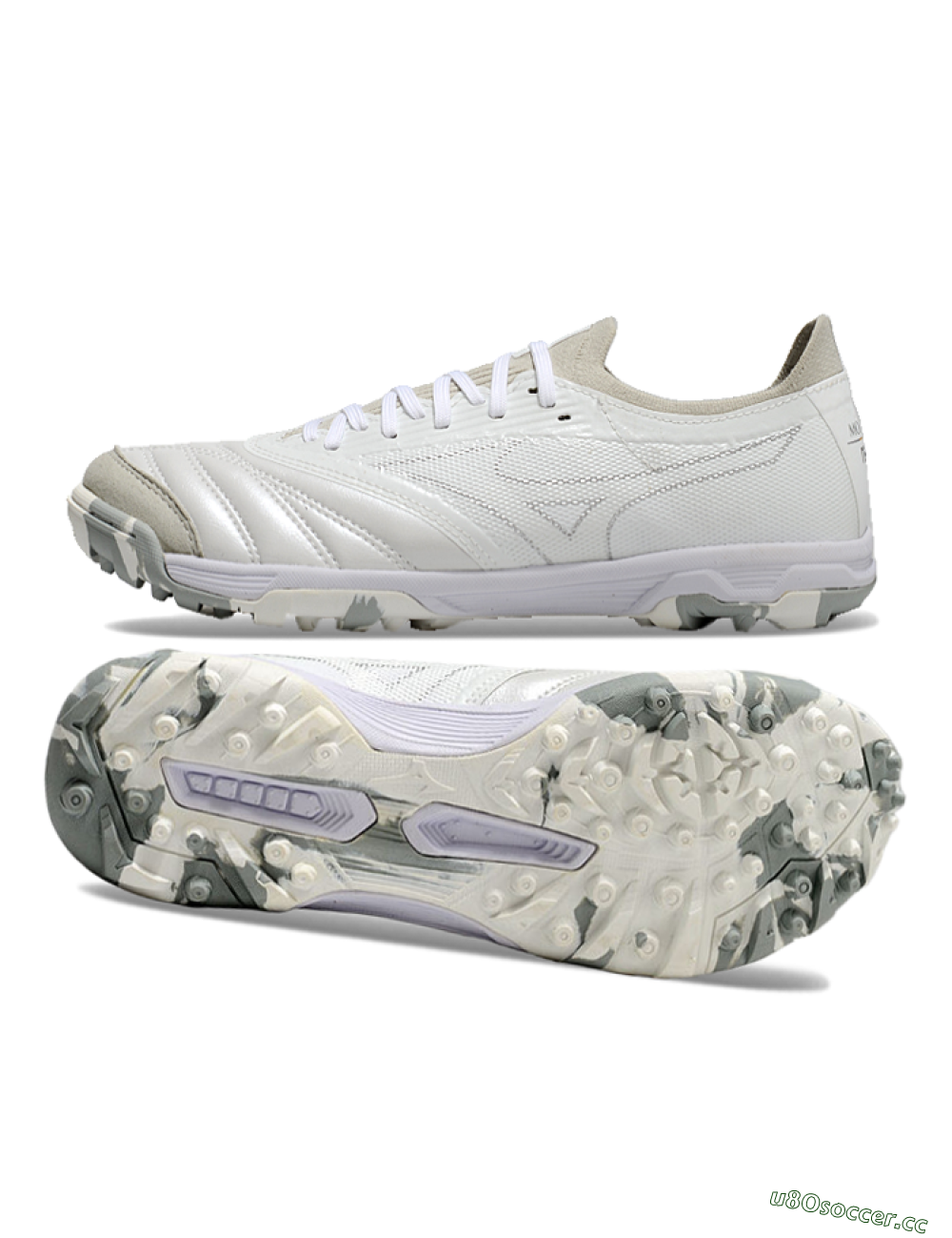 Men's Mizuno Morelia Neo Sala TF Artificial Turf Low-Tops Football Shoes - Grey/White/Camo 1